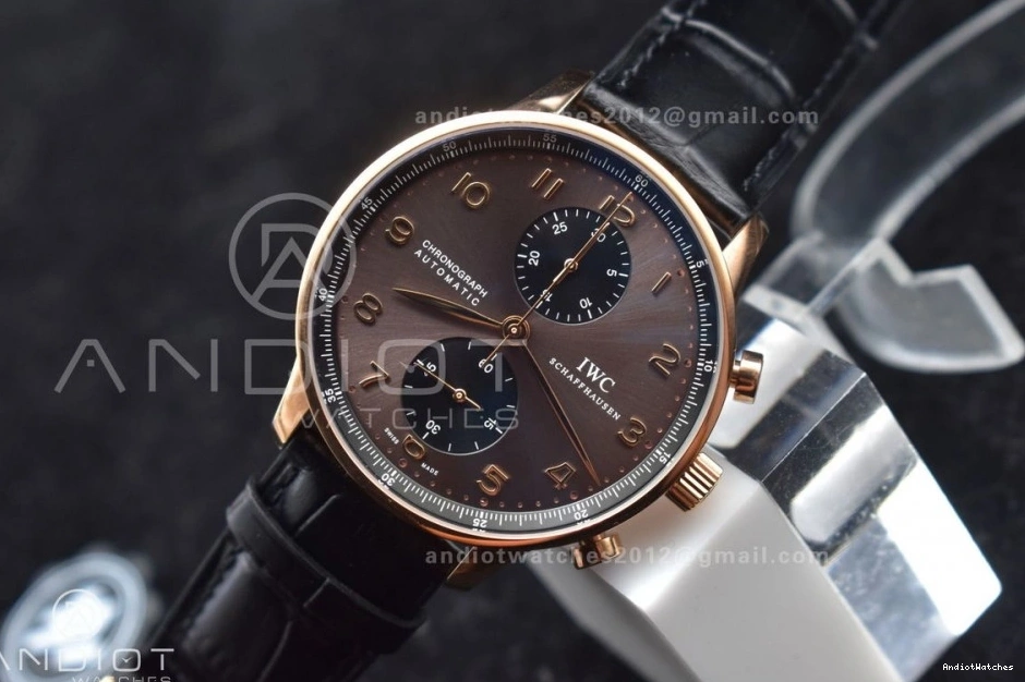 Genuine) IW371482 ZF Thickness on Practical Black 1:1 (Same as Best Leather Edition Portuguese Strap 444 A7750 Chrono 0211